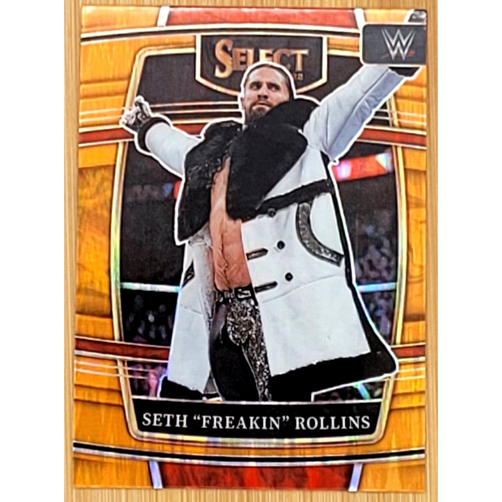 2022 PANINI SELECT WWE SETH "FREAKIN" ROLLINS ORANGE FLASH CONCOURSE